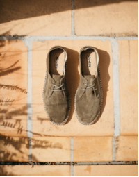 Men's Espadrille Leather Shoe Khaki 42
