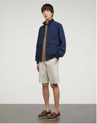 Aspesi Bermuda Cotton Gabardine Chino Shorts Ghiacco 54