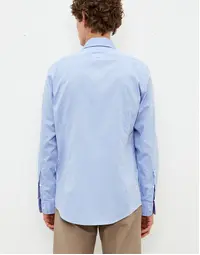 Genova Classic Cotton Shirt T4315 Azzurro (S)