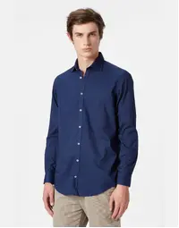 Genova Classic Cotton Voile Shirt T0278 Blue (S)