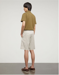 Aspesi Bermuda Cotton Gabardine Chino Shorts Ghiacco 54