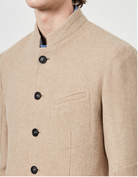 Gstaad Herringbone Tweed Jacket T1123 Natural (48)