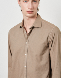 Canary Round Collar Cotton Shirt T4636 Rusk (S)