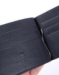 JEAN ROUSSEAU PARIS | Calf Money Clip Wallet | Navy