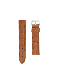 JEAN ROUSSEAU PARIS | Ostrich Watch Strap 5 Width 18/16 Tan