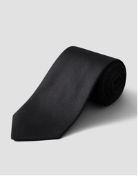 ETON | Basketweave Silk Tie | Black