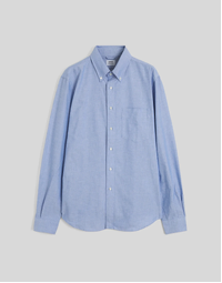 Oxford Cotton Shirt with Button-Down Collar Sky (40)