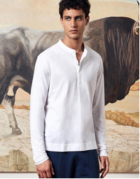 Hawai Henley T-Shirt J0048 Bianco (S)