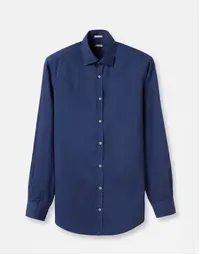 Genova Classic Cotton Voile Shirt T0278 Blue (S)