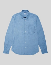 Sedici Cotton Chambray Shirt Medium Denim (39)