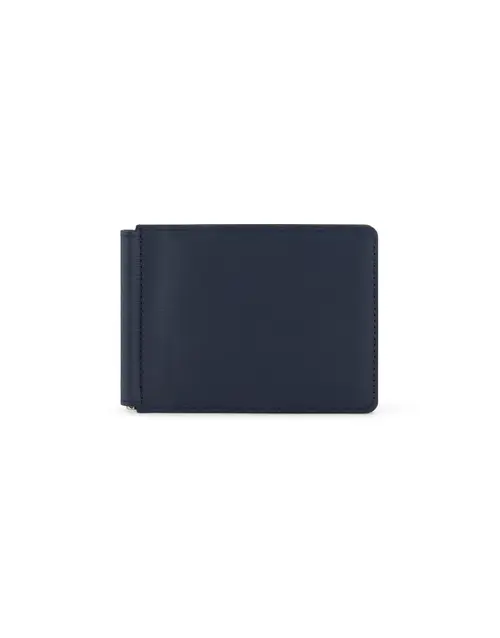 JEAN ROUSSEAU PARIS | Wallet With Money Clip | Navy Blue