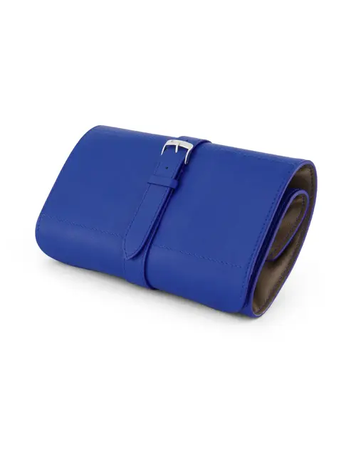 JEAN ROUSSEAU PARIS | Leather Watch Roll | Blue