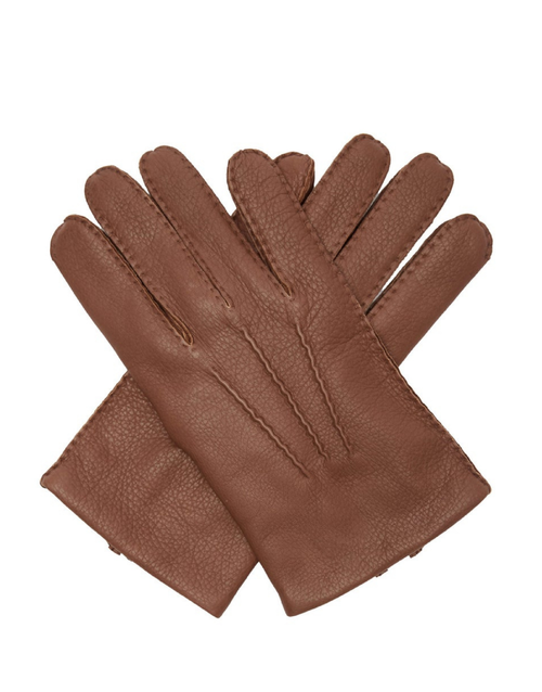 DENTS | Cambridge Cashmere Lined Leather Gloves | Brown