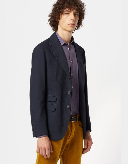 MASSIMO ALBA | Catch2 Cotton Cashmere Blazer | Blue