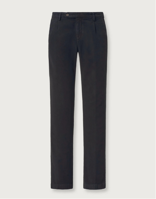 MASSIMO ALBA | Ionio2 Men's Cotton Moleskin Trousers | Blue