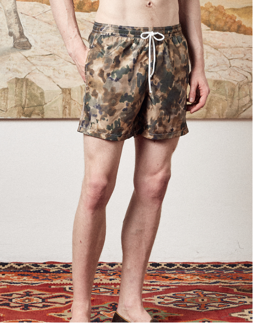 MASSIMO ALBA | Kite Swim Shorts | Camo Green