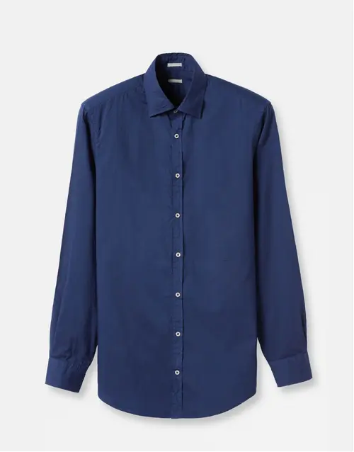 MASSIMO ALBA | Genova Cotton Voile Shirt | Blue 